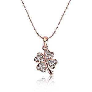 Stainless steel, brass Clover necklace handmade fashion jewelry women