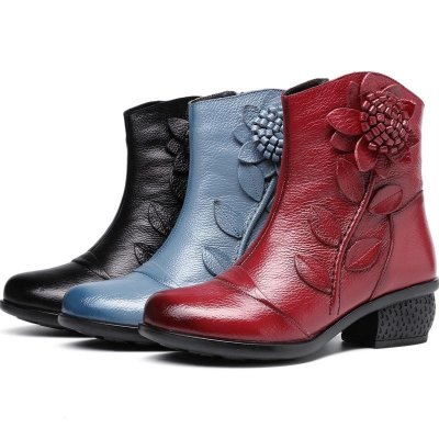 Velvet shoes female genuine leather boots womens winter snow boots new arrival ladies superstar shoes