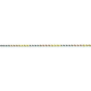 1.5 mm stainless steel three-color jewelry diamond cut rope Bracelet