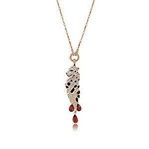 Rose amorphous alloy zinc plated stainless steel brass necklace