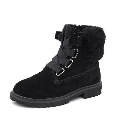 Snow Boots Women New Boots Winter Women Non slip Bottom Wool Platform Ankle Boots Thickened Plus Velvet Short Tube Cotton Shoes