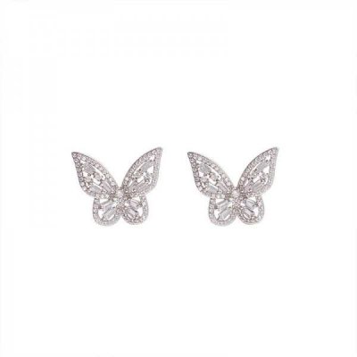 Super Flash Butterfly Zircon Earrings