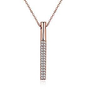 Cylindrical bead pendant necklace female jewelry simulated birthstone diamond necklace gift