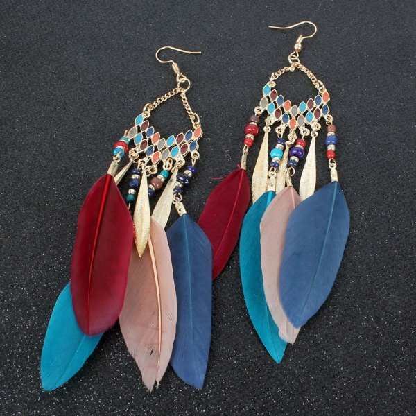 Tassel Beads Earrings Fashion Banquet Party Jewelry